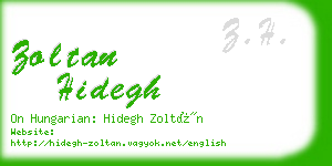 zoltan hidegh business card